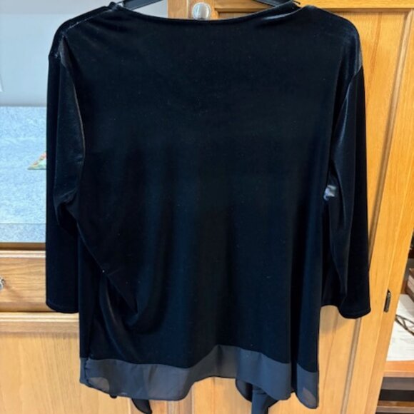 NEW BEAUTIFUL NY COLLECTION WOMAN ONE PIECE SPARKLINGTANK/VELVET LINED JACKET 2X - Picture 6 of 6